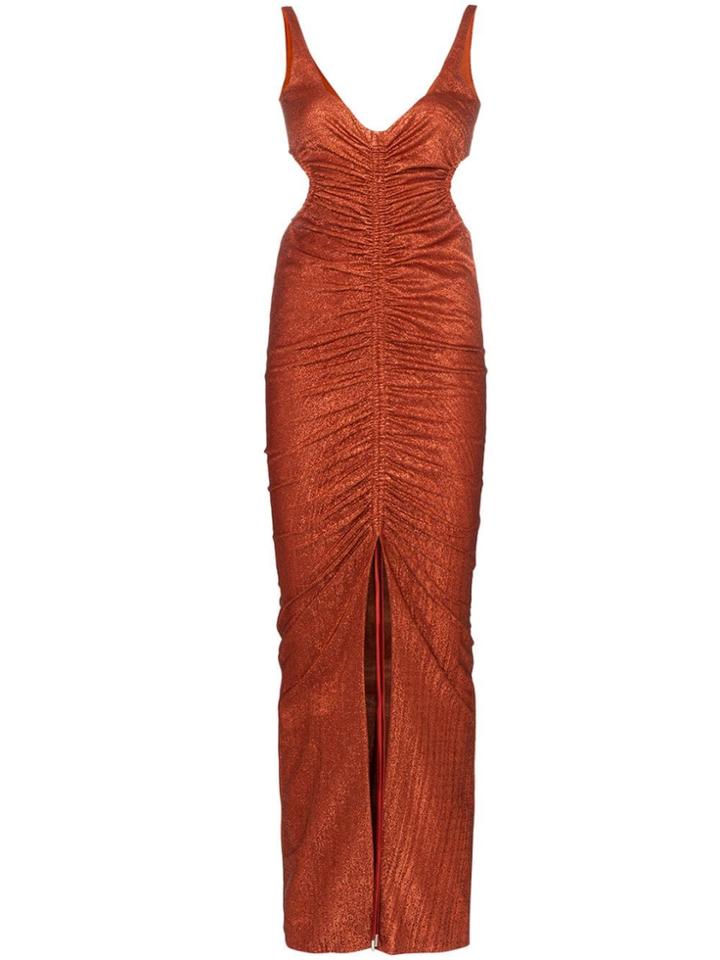Galvan Sahara Cutout-detail Maxi Dress - Brown