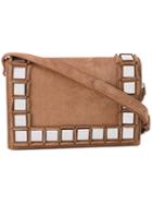 Tomasini - Embellished Shoulder Bag - Women - Calf Suede - One Size, Brown, Calf Suede