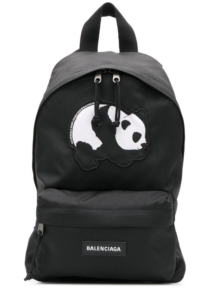 Balenciaga Panda Print Explorer S Backpack - Black