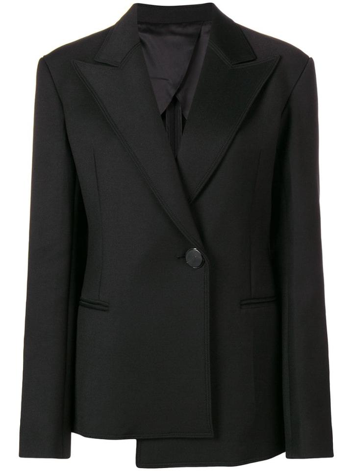 Helmut Lang Asymmetric Blazer Jacket - Black