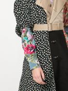 Junya Watanabe Panelled Ruffle-hem Maxi Coat - Multicolour