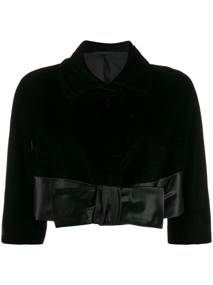 A.n.g.e.l.o. Vintage Cult 1950s Silk Bow Jacket - Black