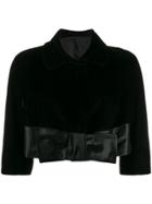 A.n.g.e.l.o. Vintage Cult 1950s Silk Bow Jacket - Black