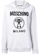 Moschino Logo-embroidered Hoodie - Grey
