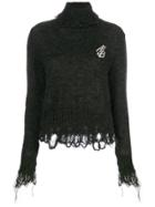 Marco Bologna Frayed Hem Jumper - Black