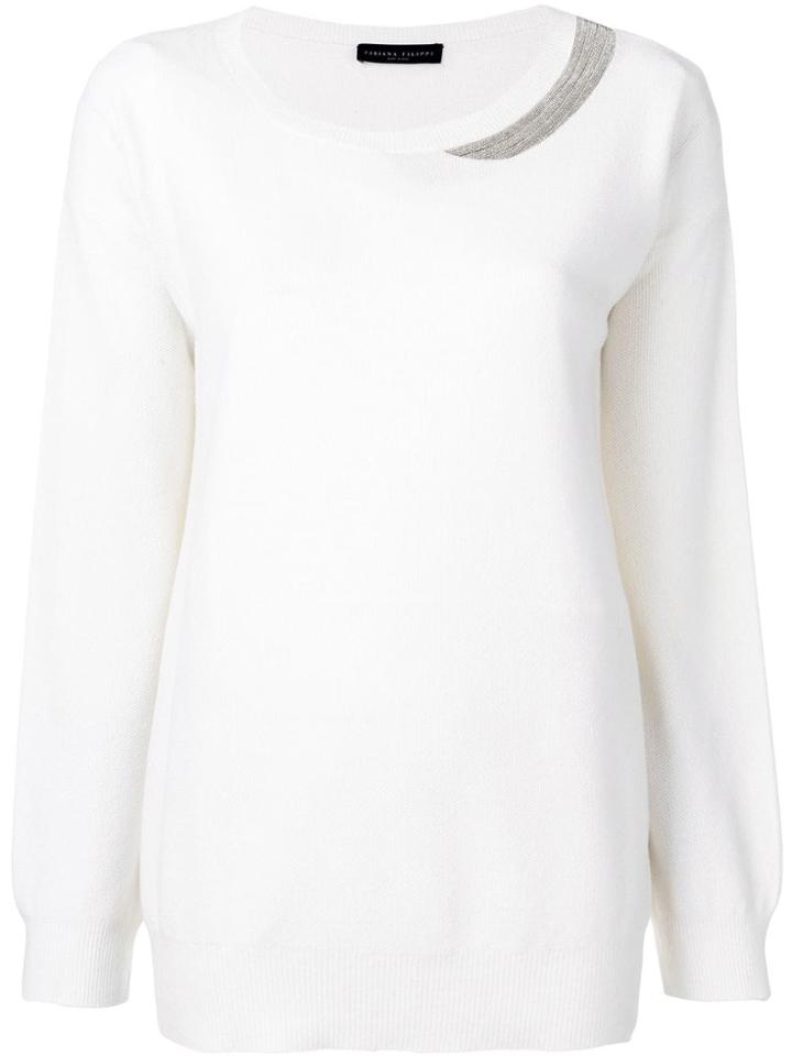 Fabiana Filippi Brass Yarn Pullover - White