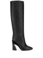 Salvatore Ferragamo Knee-length Structured-heel Boots - Black