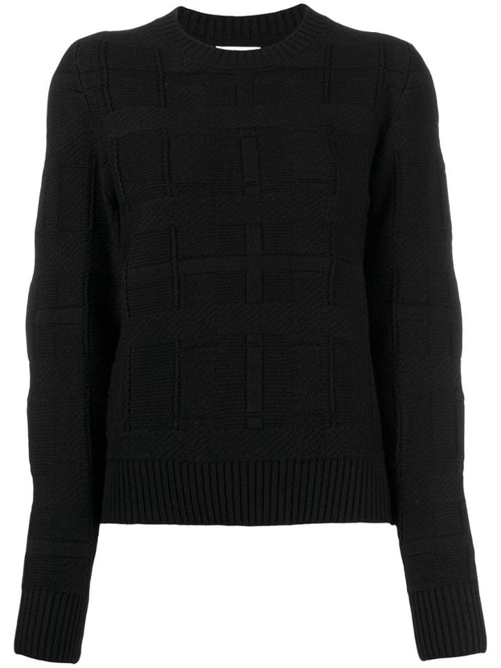 Barrie Tartan Pattern Jumper - Black