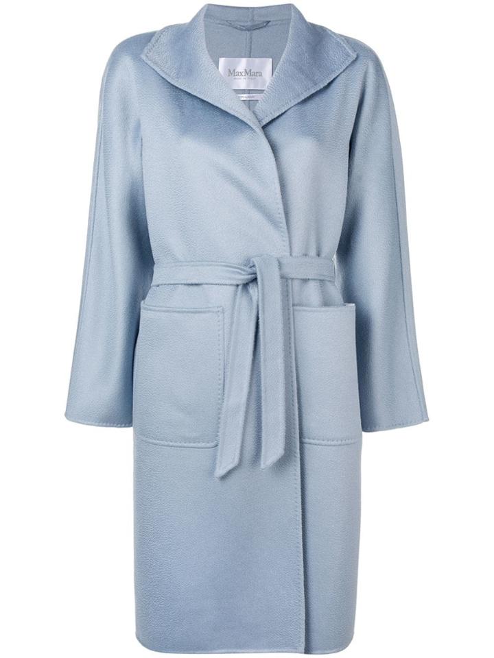 Max Mara Lilia Wrap Coat - Blue