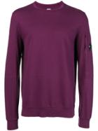 Cp Company Button Detail Sweatshirt - Pink & Purple