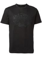 Versace 3d Medusa Embroidered T-shirt - Black