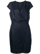 Emporio Armani Lapelled Mini Dress - Blue