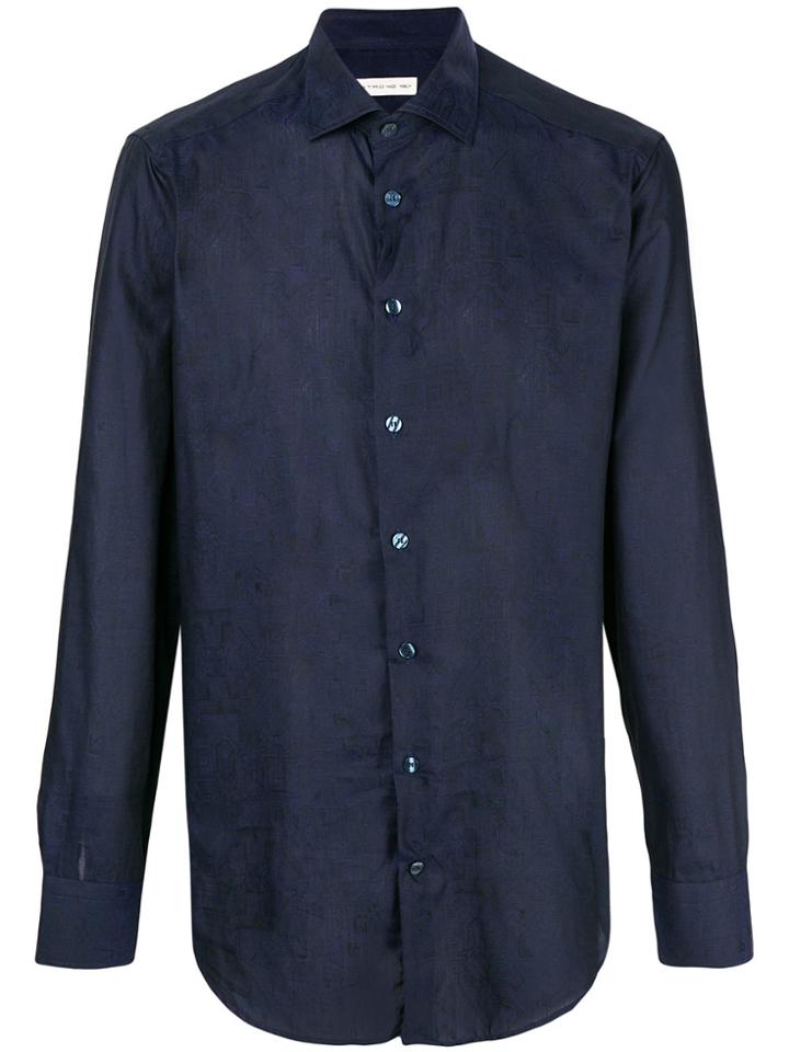 Etro Slim Fit Patterned Shirt - Blue