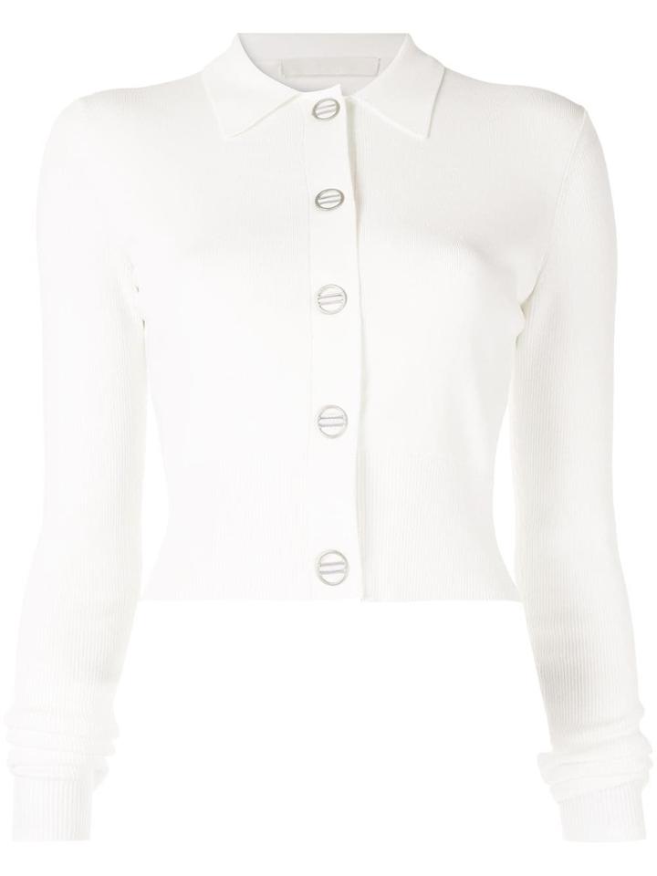 Dion Lee Cropped Cardigan - White