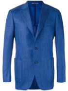Canali - Two Button Blazer - Men - Silk/linen/flax/wool/cupro - 54, Blue, Silk/linen/flax/wool/cupro