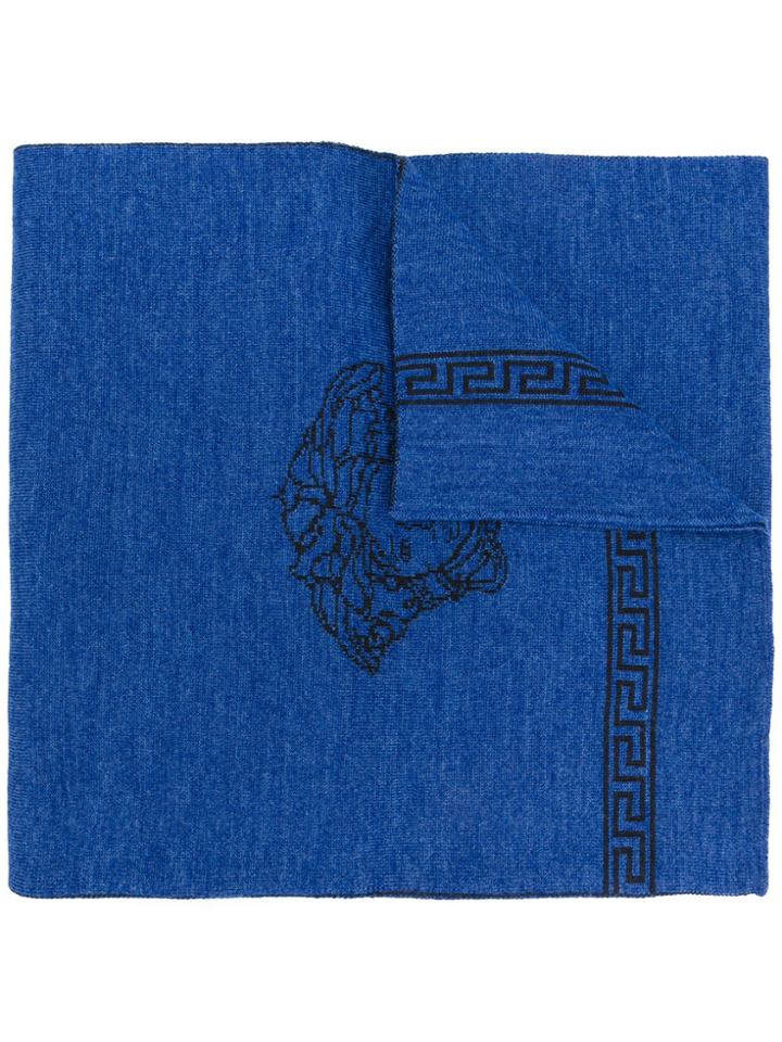 Versace Medusa Scarf - Blue