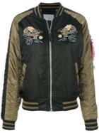 Alpha Industries Dragon Embroidered Bomber Jacket - Multicolour