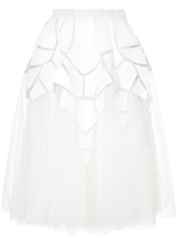 Isabel Sanchis Flared Midi Skirt - White