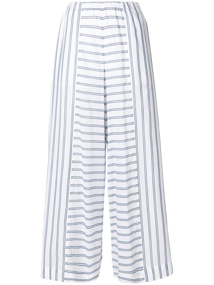 Erika Cavallini Striped Wide-leg Trousers - White