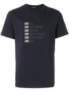 Neil Barrett Slogan Print T-shirt - Blue