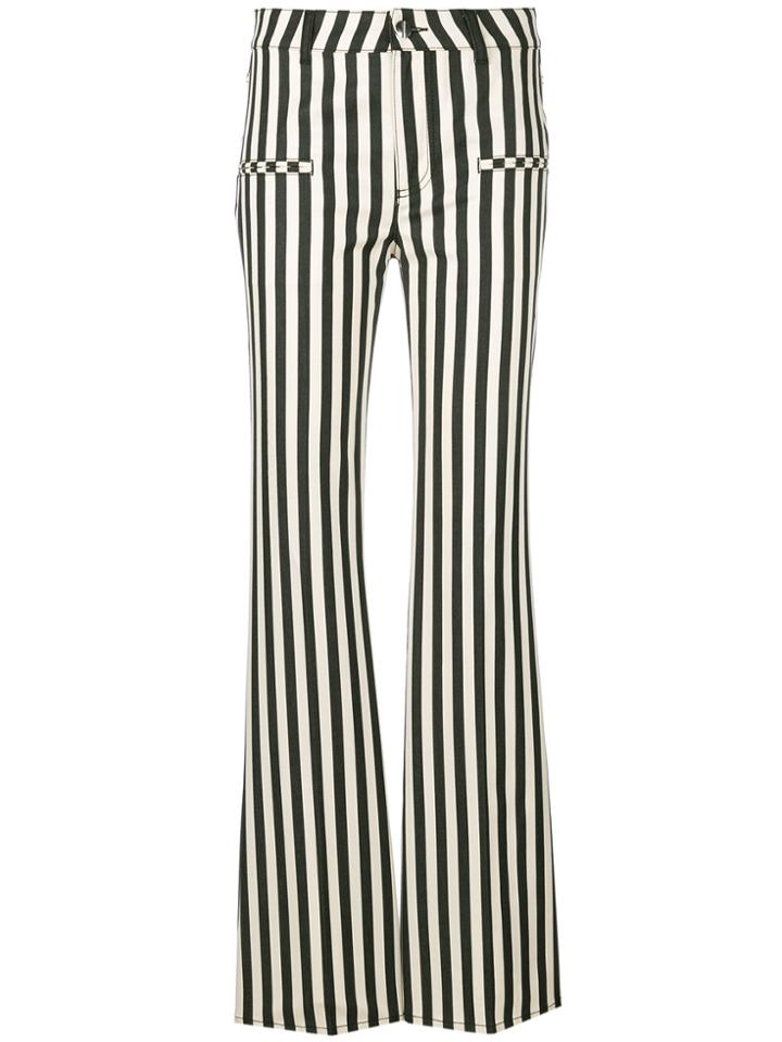 Altuzarra Striped Straight-leg Trousers - Black