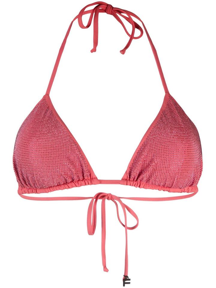 Fisico Rhinestone Bikini Top - Pink