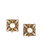 Chanel Pre-owned Baroque Style Square Earrings - Gold