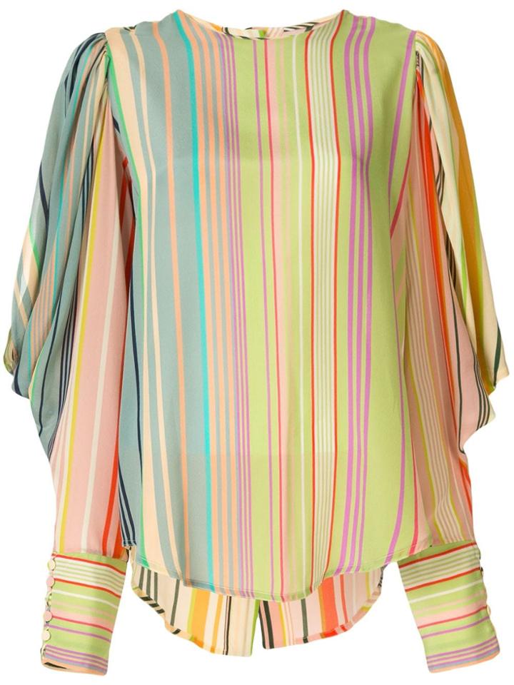 Silvia Tcherassi Multicoloured Mtch Aiko Striped Split Sleeve