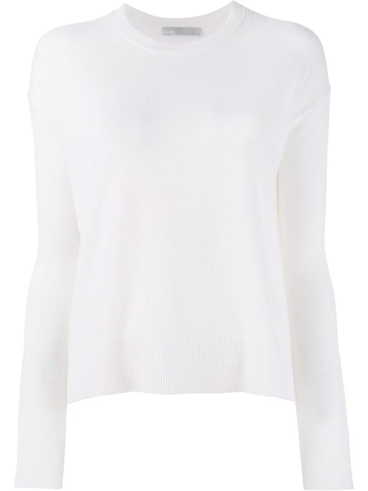 Vince White Cashmere Crew Neck Jumper - Nude & Neutrals