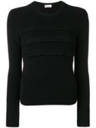Red Valentino Ruffled Front Jumper - Black