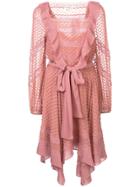 Zimmermann Embroidered Smock Dress - Pink & Purple