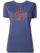 Vivienne Westwood Anglomania Logo Print T-shirt, Size: Large, Pink/purple, Cotton