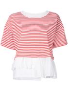 Boutique Moschino - Stripe Cropped Jacket - Women - Cotton/nylon - 44, Blue, Cotton/nylon