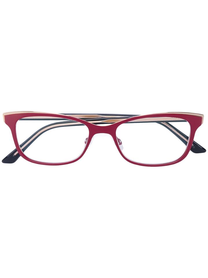 Dior Eyewear Montaigne Rectangular Frame Glasses - Red