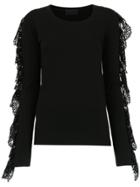 Andrea Bogosian Lace Detail Blouse - Black