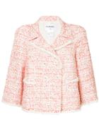 Chanel Vintage Tweed Double Breasted Jacket - White