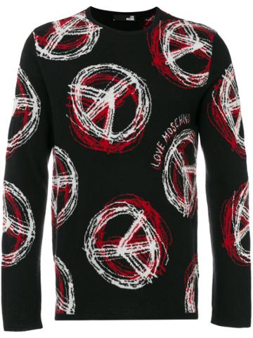 Love Moschino Peace And Love Sweater - Black