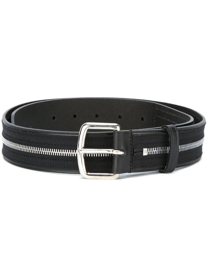 Dsquared2 Zip Detail Belt, Men's, Size: 90, Black, Leather