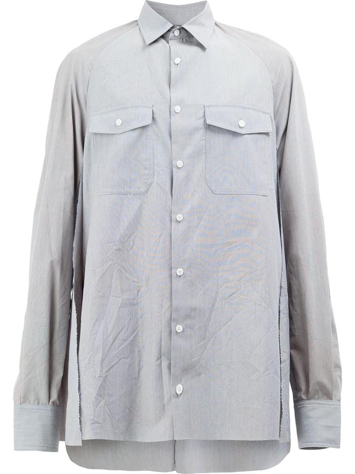 Moohong Panelled Shirt - Blue