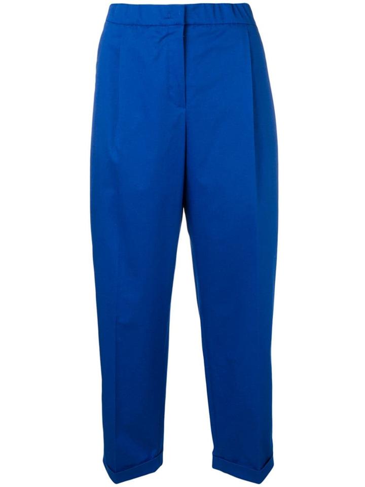 Odeeh Relaxed Cropped Trousers - Blue