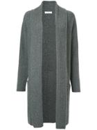 Cruciani Ribbed Knit Cardi-coat - Grey