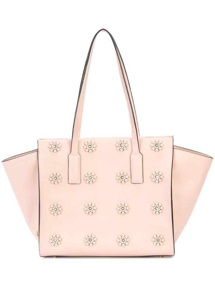 Christian Siriano Floral Appliquée Shoulder Bag - Pink