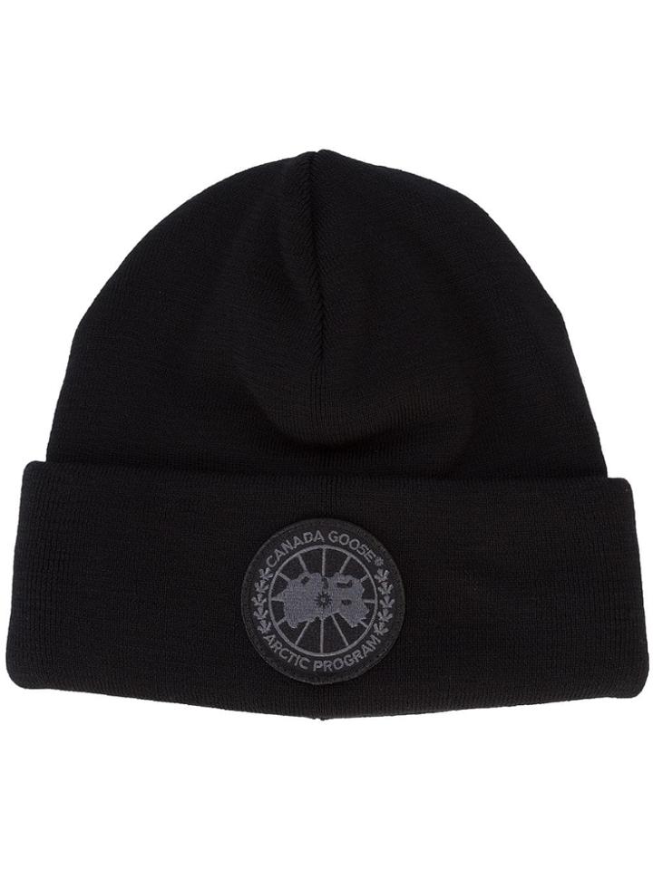 Canada Goose Logo Badge Beanie - Black
