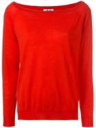P.a.r.o.s.h. Cashmere Knitted Slit-hem Jumper - Red