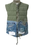 Greg Lauren Mixed Material Gilet
