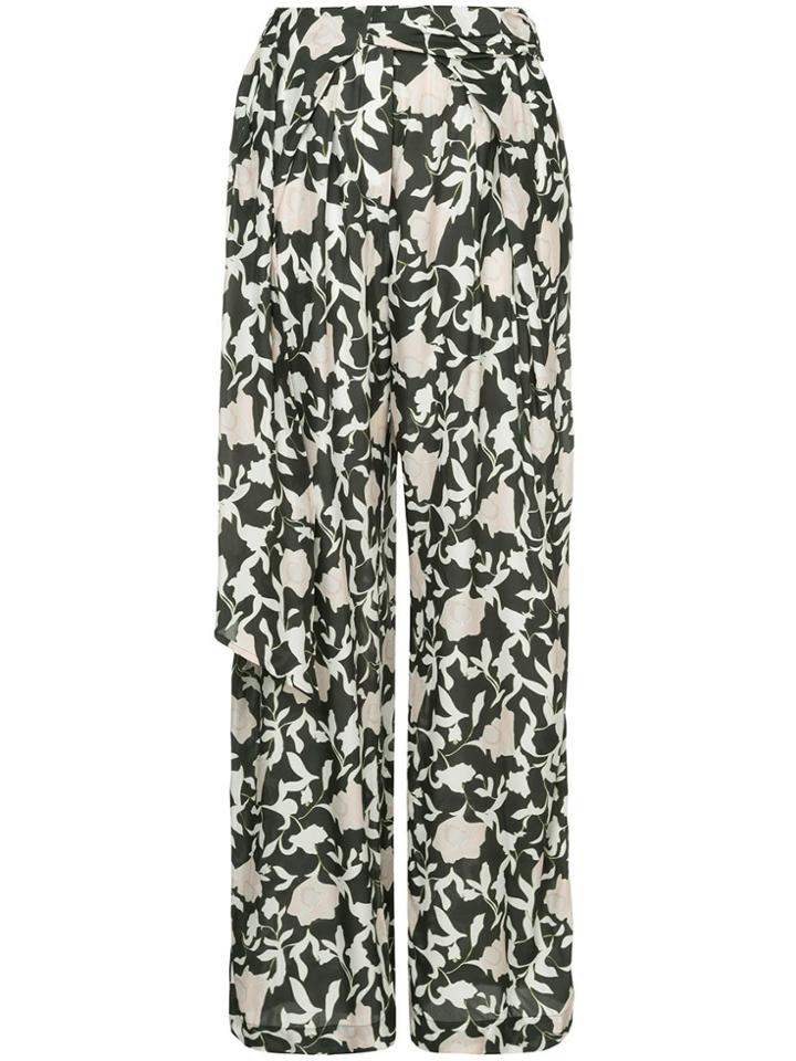Christian Wijnants Floral Palazzo Trousers - Green
