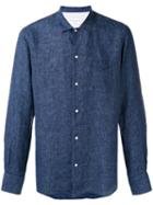 Officine Generale Plain Shirt, Men's, Size: Xl, Blue, Linen/flax