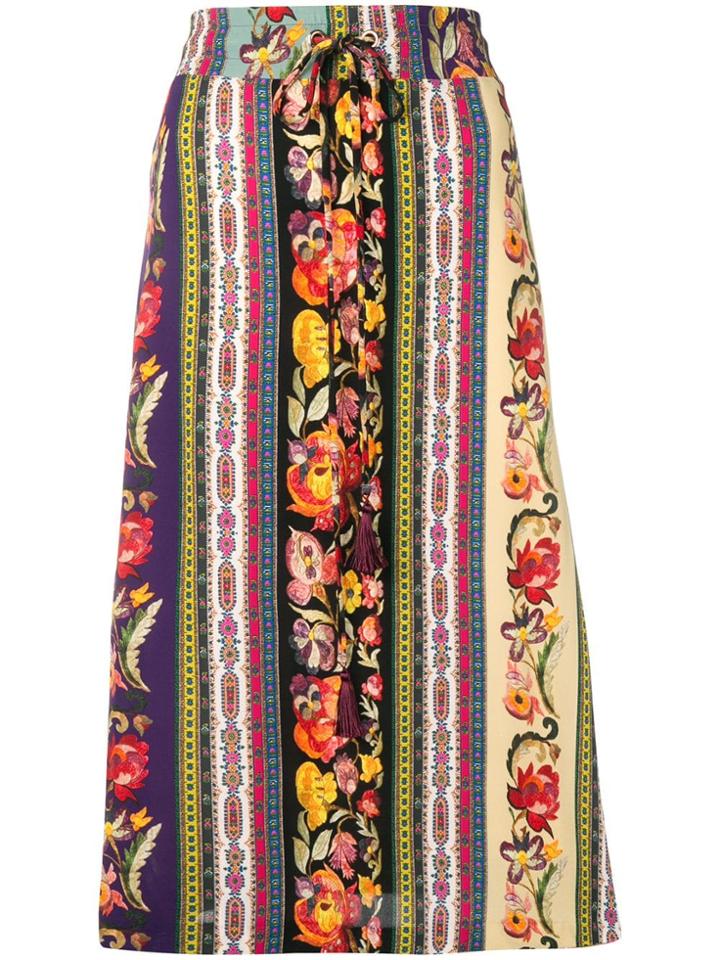 Etro Bohemian Striped Midi Skirt - Purple