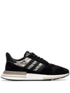 Adidas Black Zx 500 Snake Print Suede Low-top Sneakers