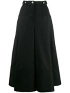 Alexander Mcqueen Midi Pleated Skirt - Black